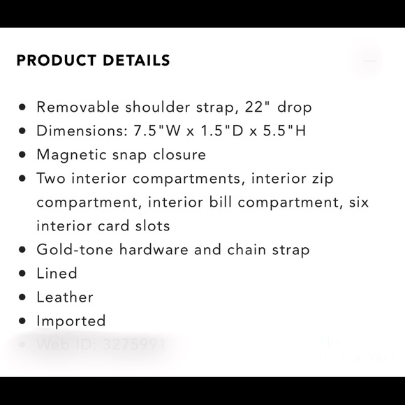 Tory Burch Robinson Chain Wallet / Purse - Picture 9 of 9